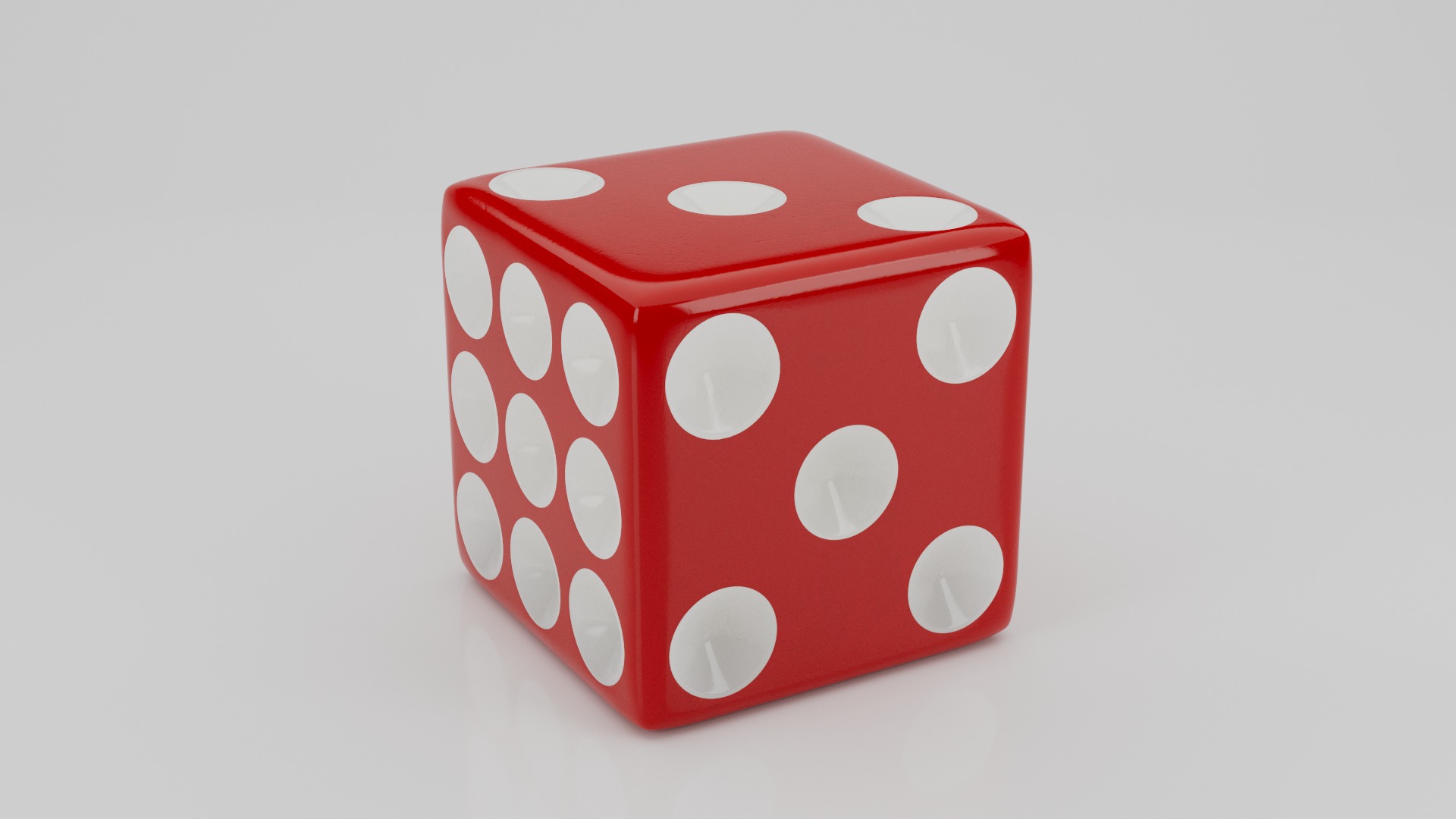 Realistic Dice Low-poly 3D model_15