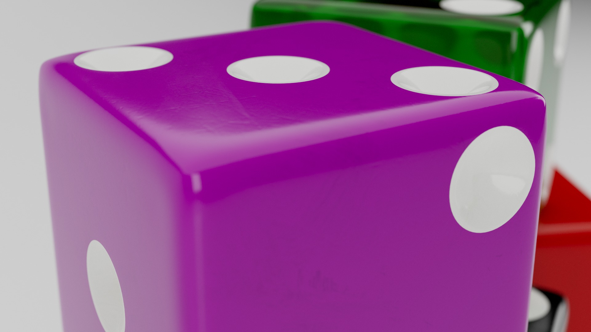 Realistic Dice Low-poly 3D model_2