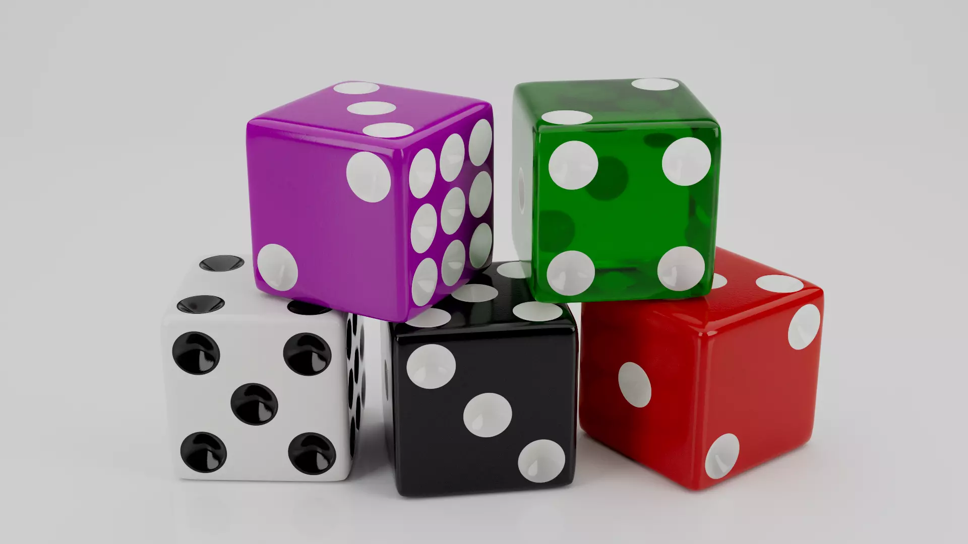 Realistic Dice Low-poly 3D model_0