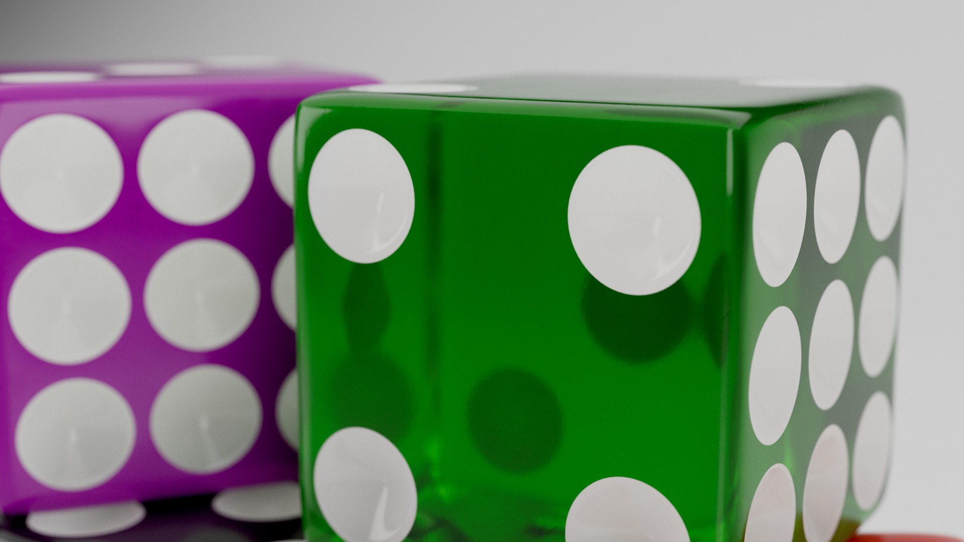 Realistic Dice Low-poly 3D model_1