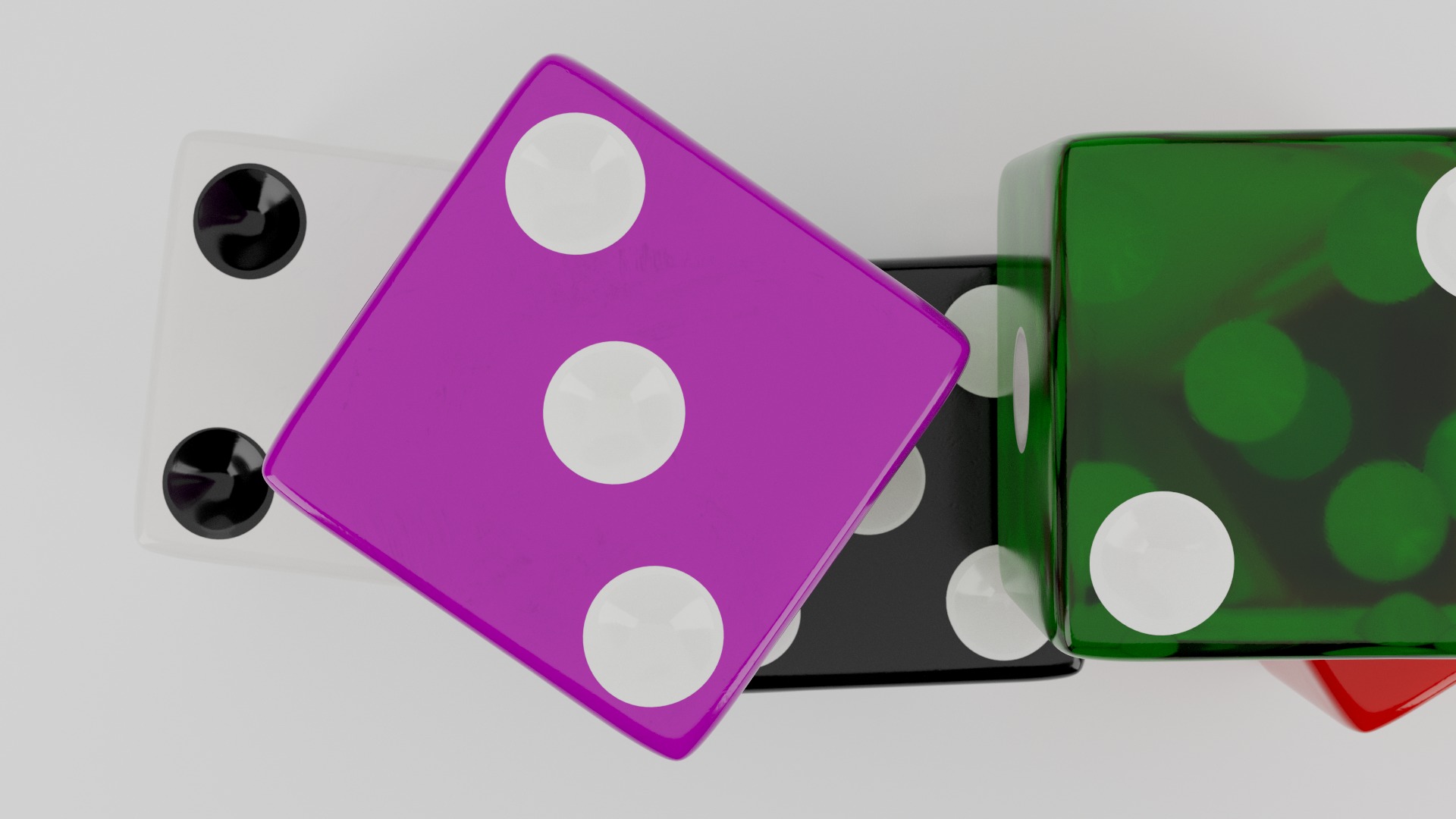 Realistic Dice Low-poly 3D model_4
