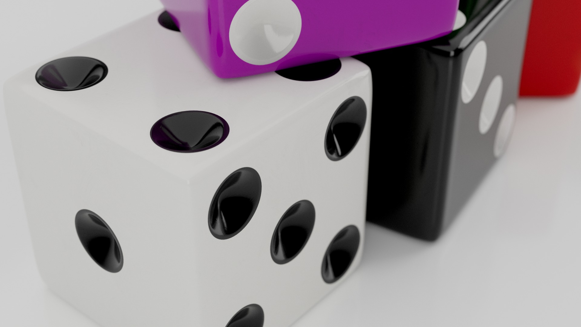 Realistic Dice Low-poly 3D model_3
