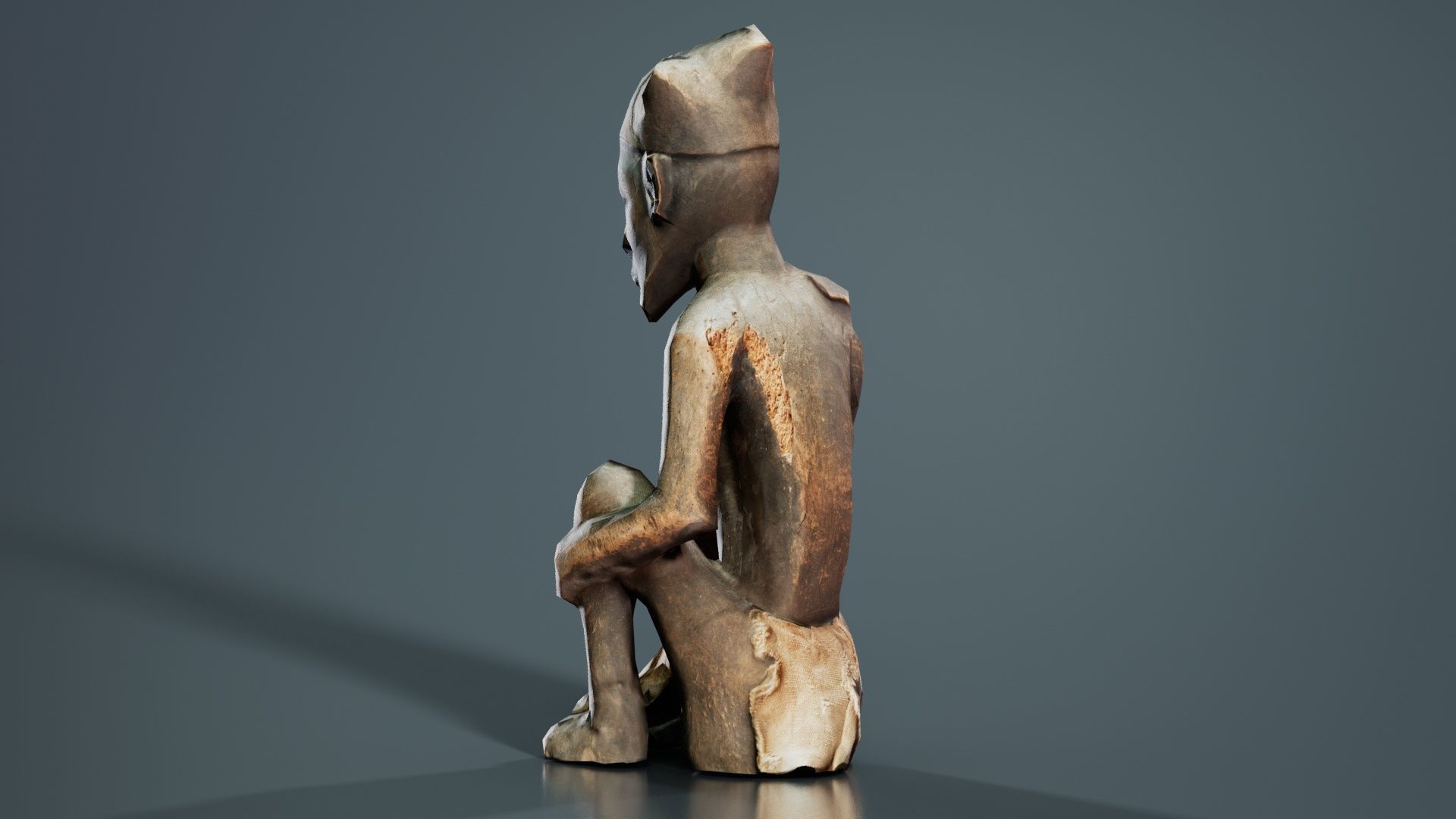 Smoking Man Low-poly 3D model_4