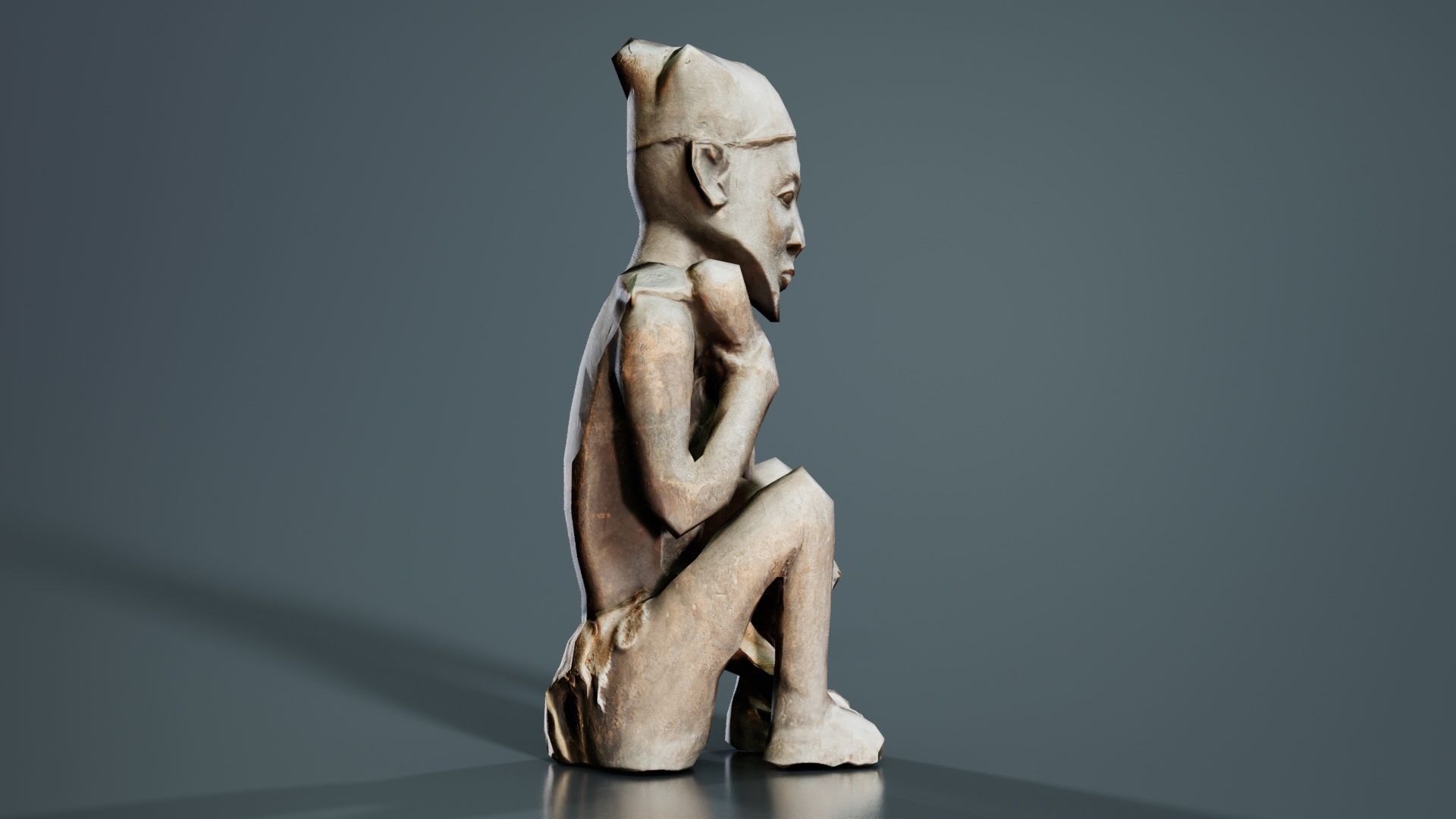 Smoking Man Low-poly 3D model_3