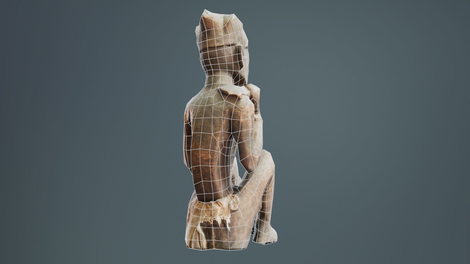 Smoking Man Low-poly 3D model_10