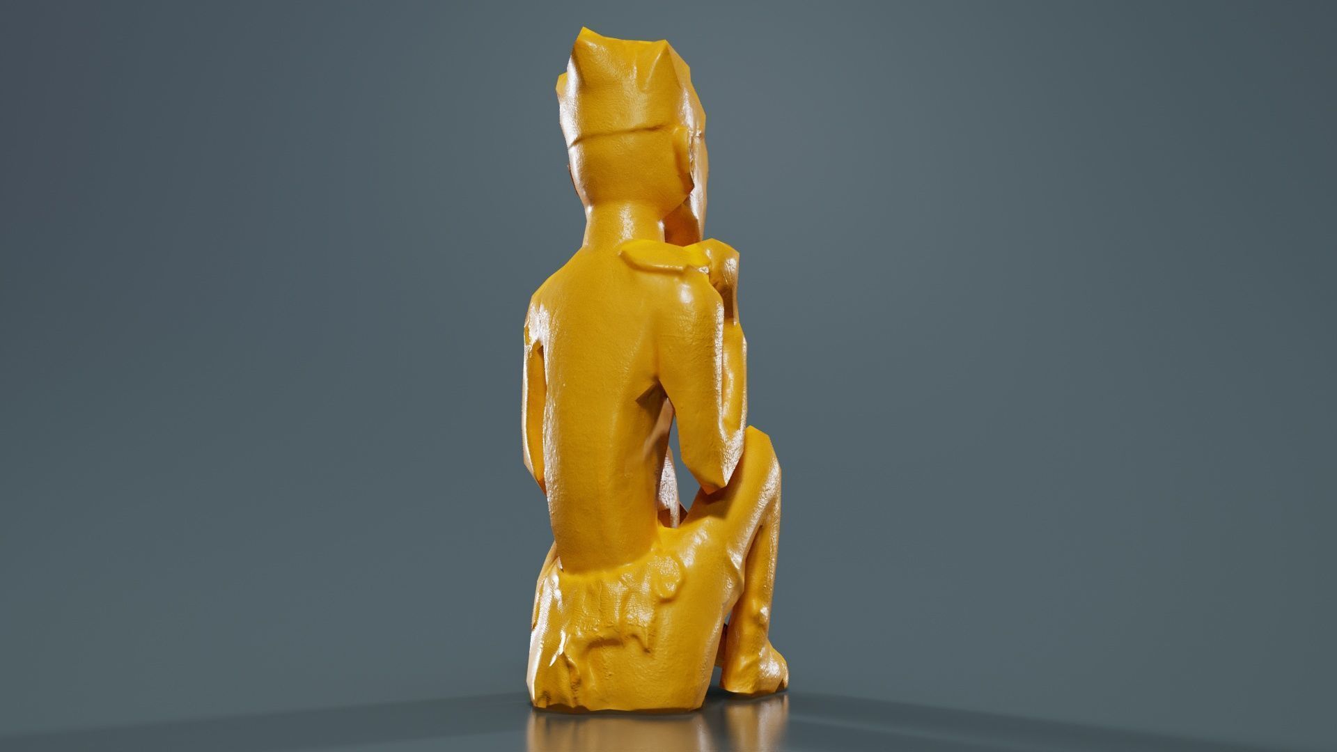 Smoking Man Low-poly 3D model_13