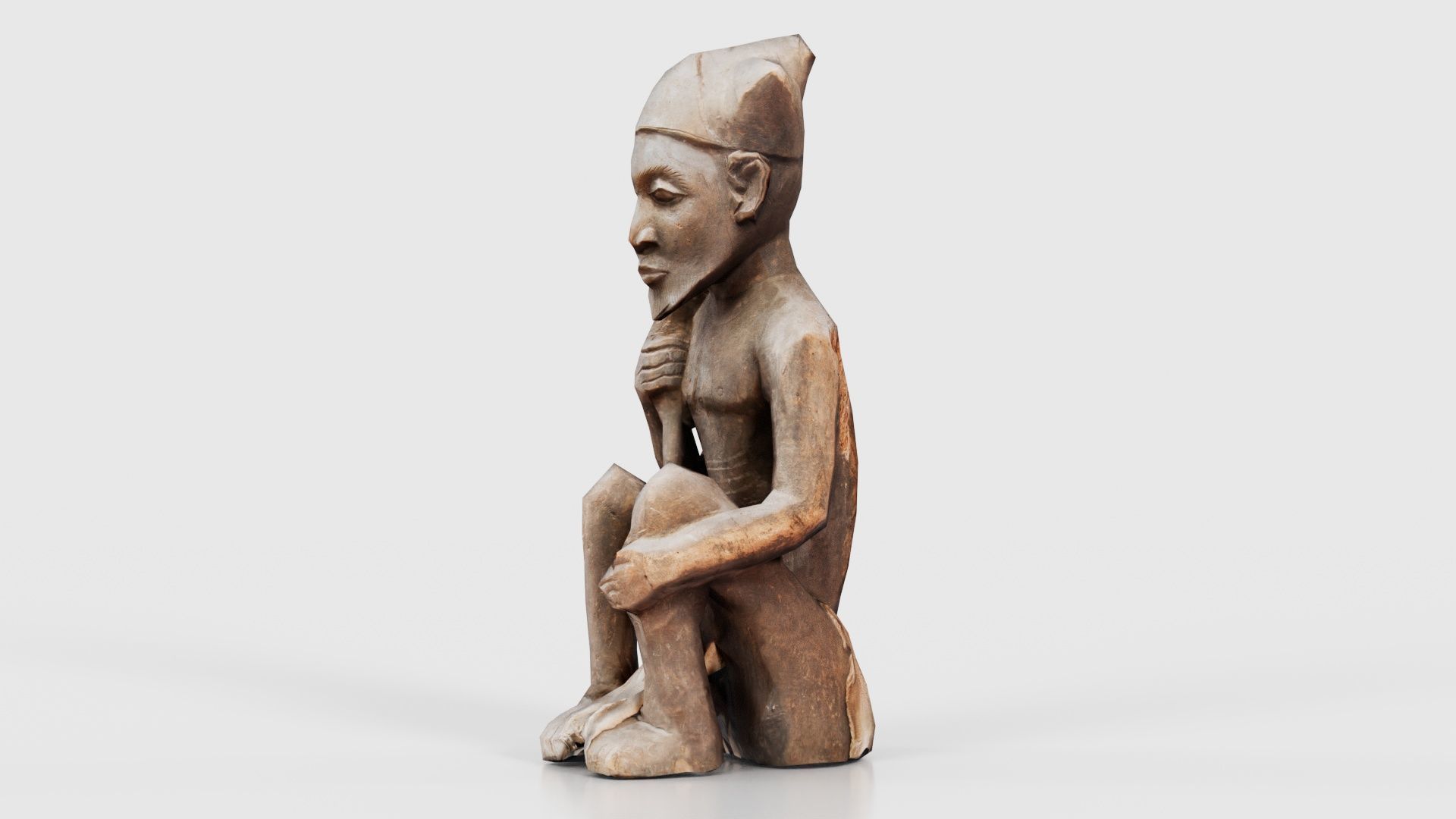 Smoking Man Low-poly 3D model_26