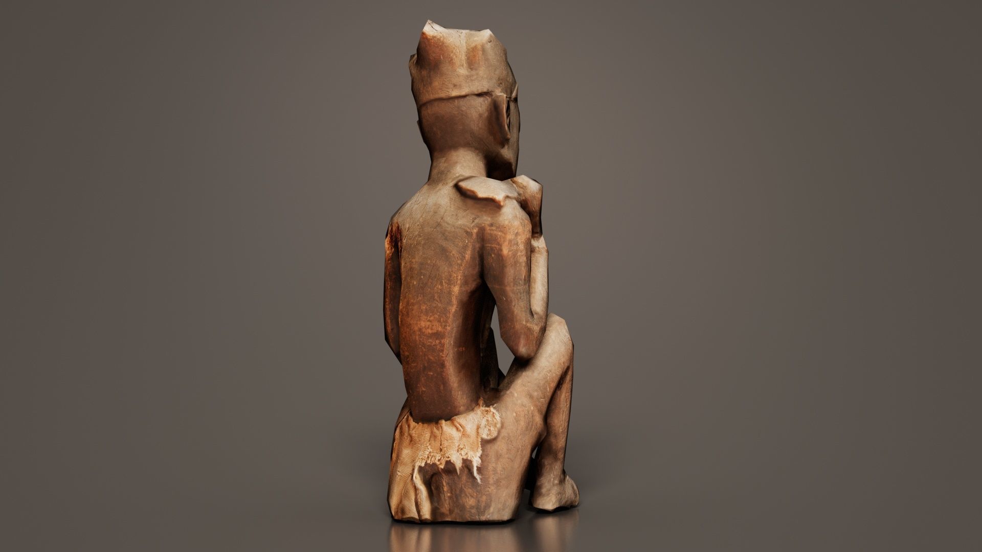 Smoking Man Low-poly 3D model_6