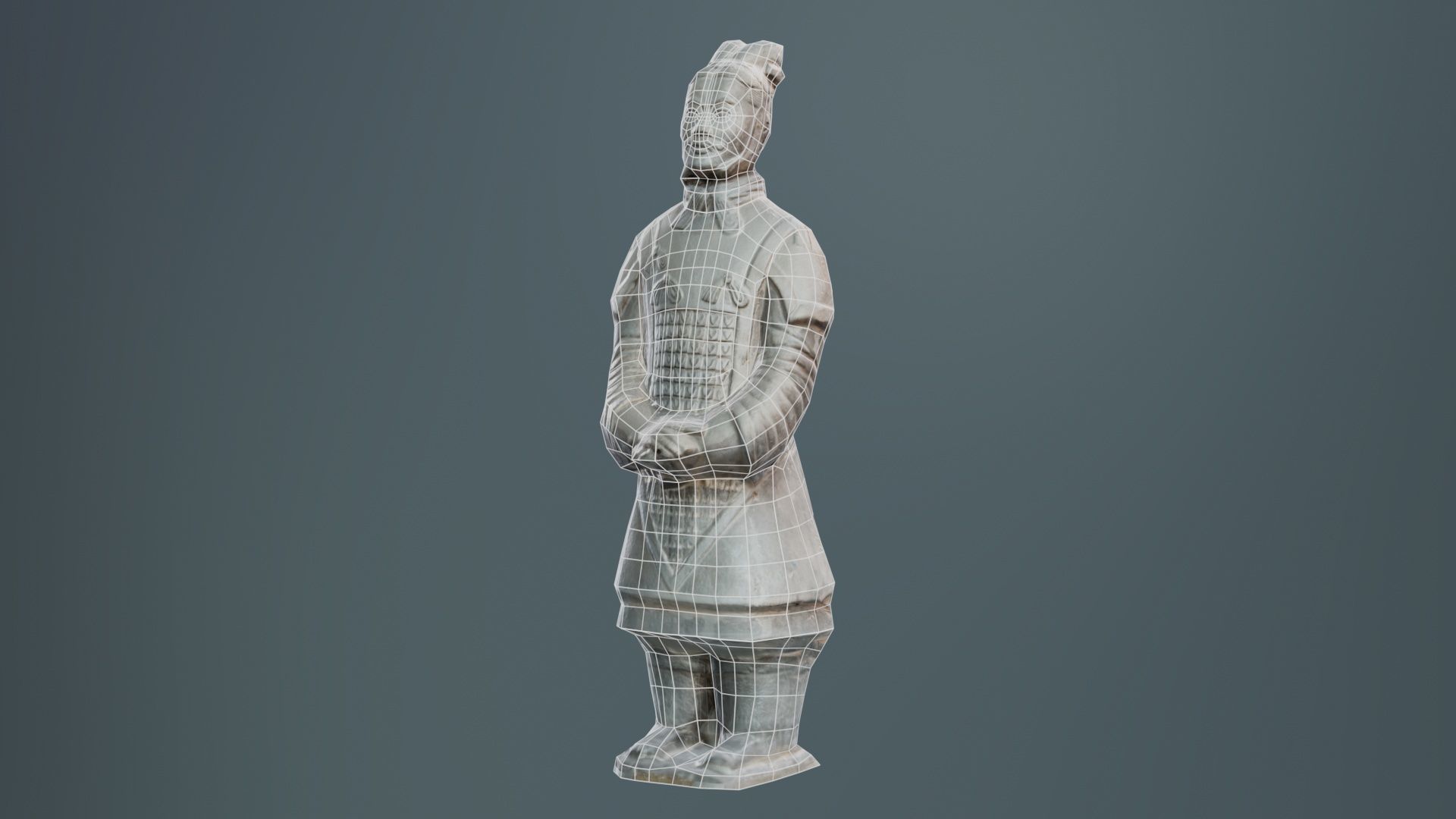 Terracotta Warrior Low-poly 3D model_9