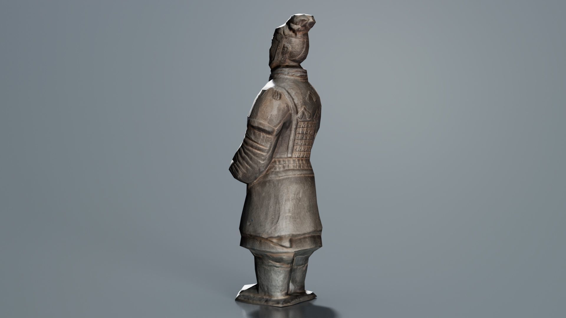 Terracotta Warrior Low-poly 3D model_1