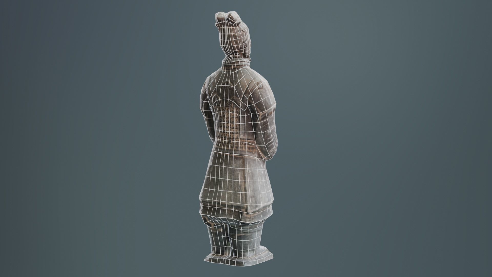 Terracotta Warrior Low-poly 3D model_10