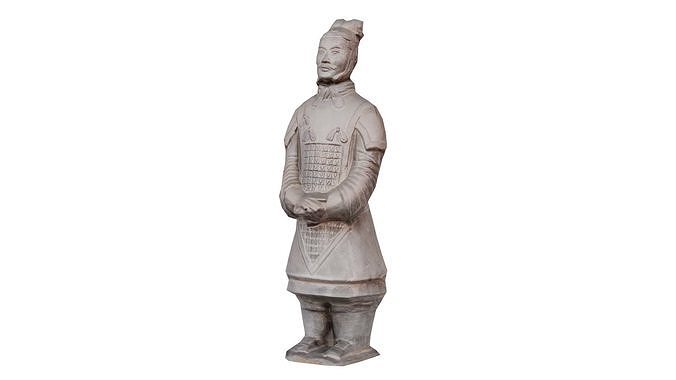 Terracotta Warrior Low-poly 3D model