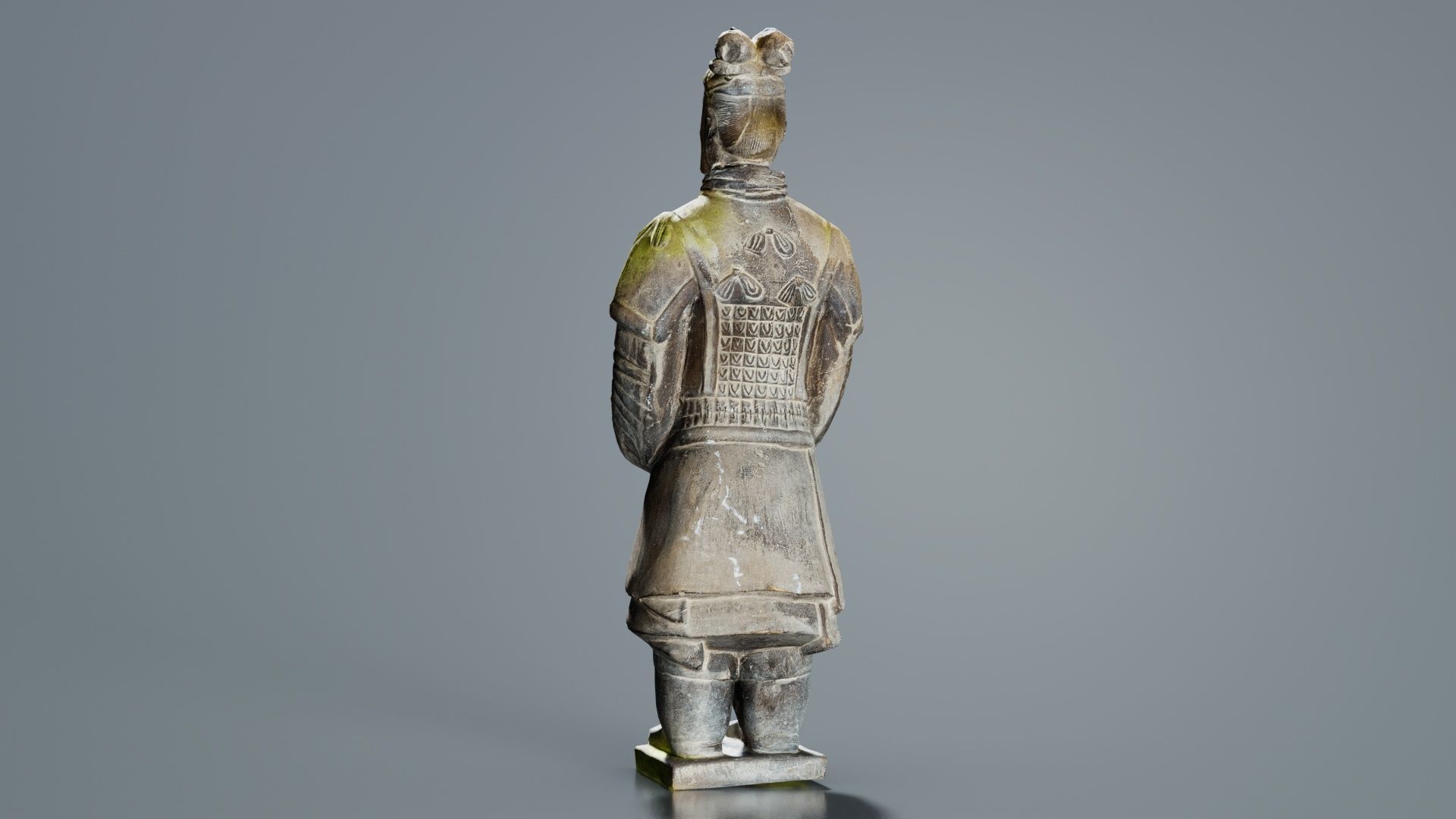 Terracotta Warrior Weathered Low-poly 3D model_2
