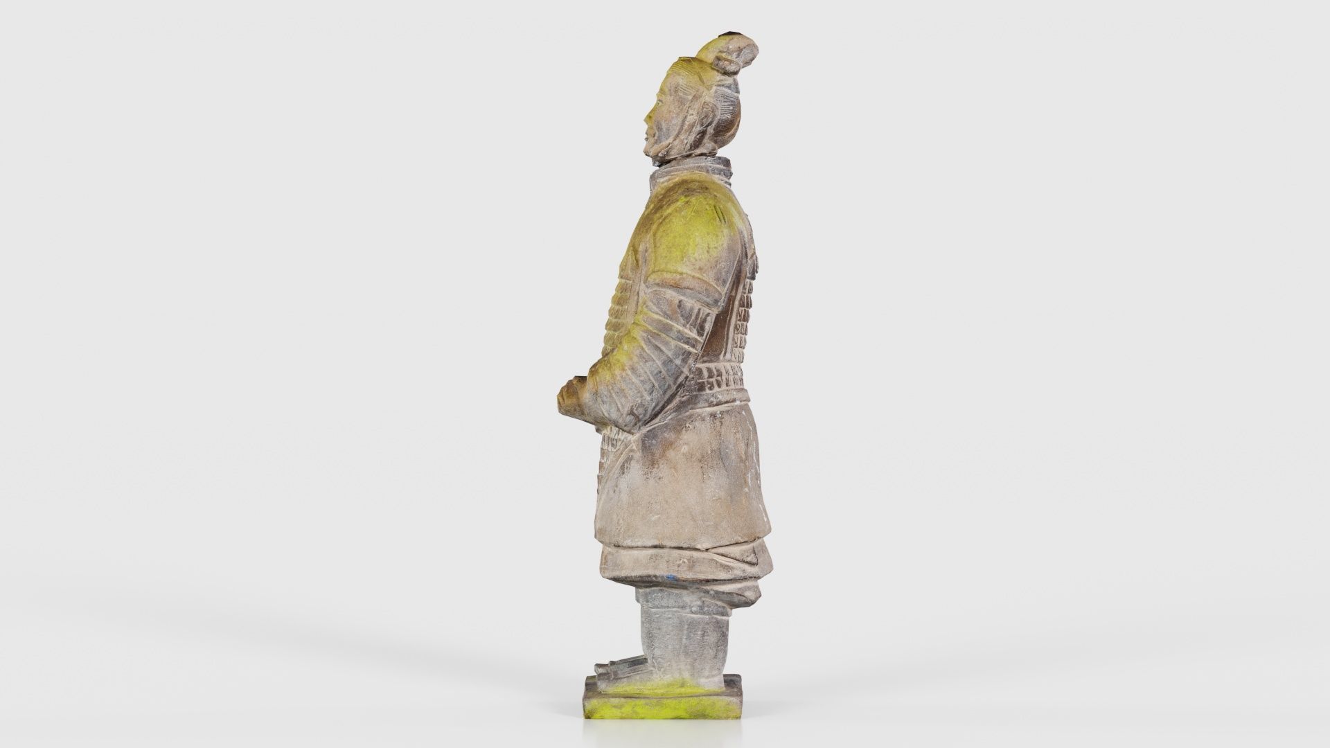 Terracotta Warrior Weathered Low-poly 3D model_25