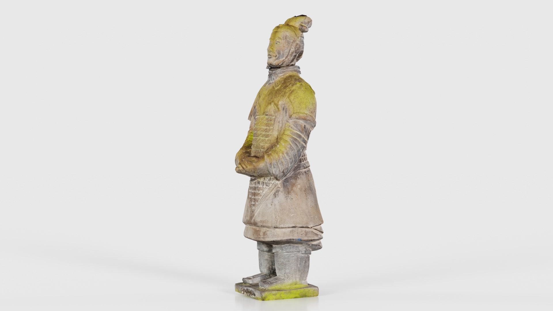 Terracotta Warrior Weathered Low-poly 3D model_26