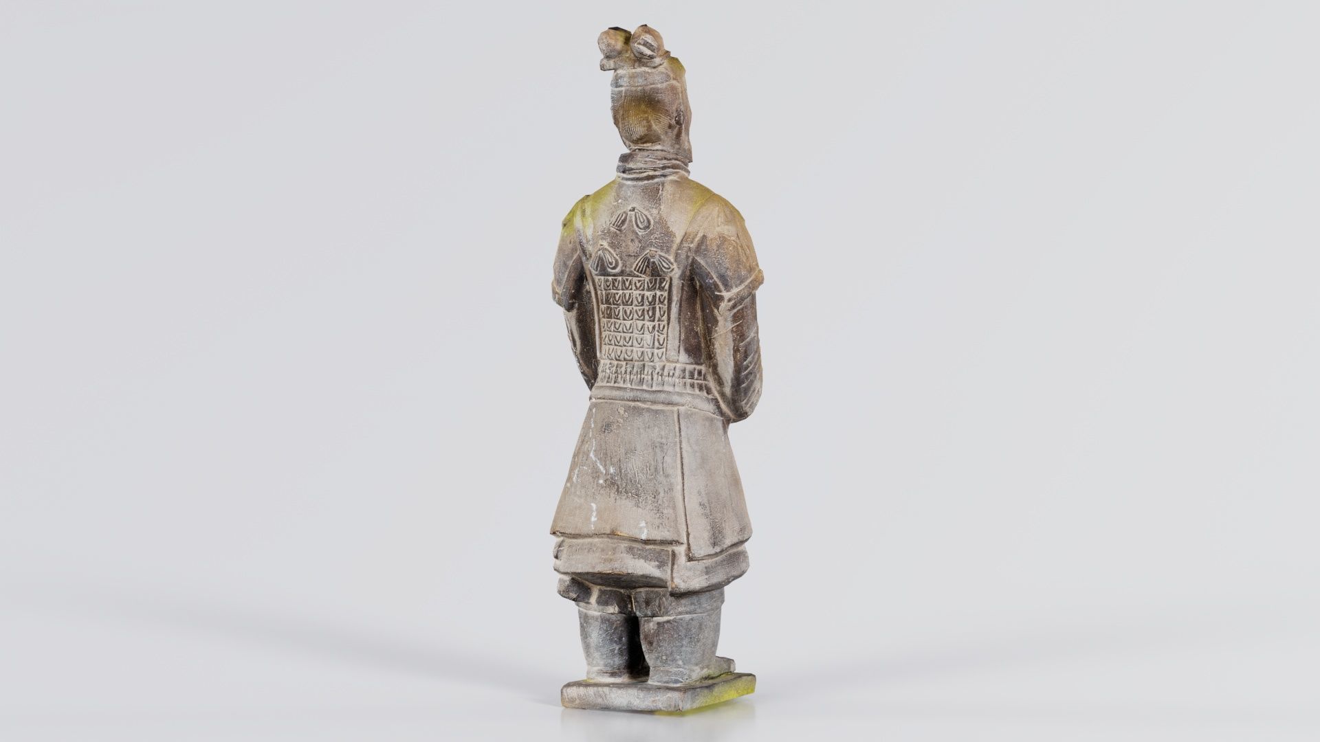Terracotta Warrior Weathered Low-poly 3D model_5