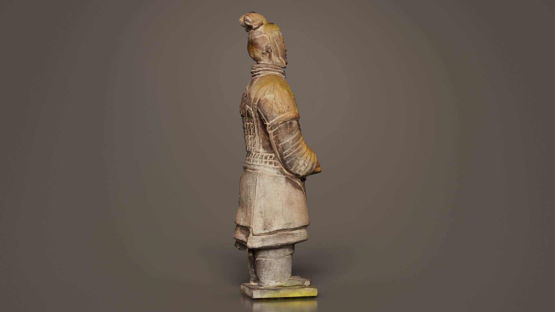 Terracotta Warrior Weathered Low-poly 3D model_3