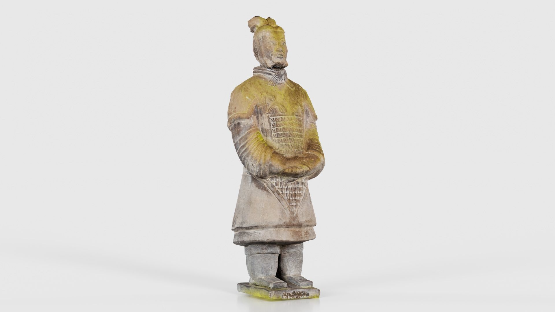 Terracotta Warrior Weathered Low-poly 3D model_17