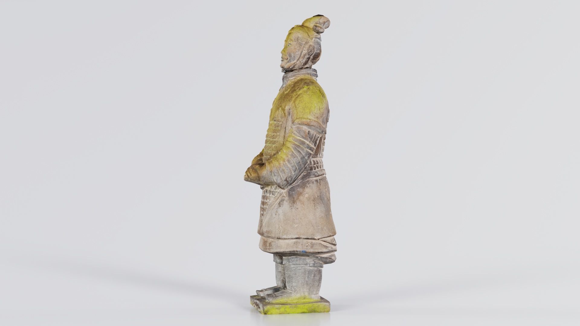Terracotta Warrior Weathered Low-poly 3D model_8
