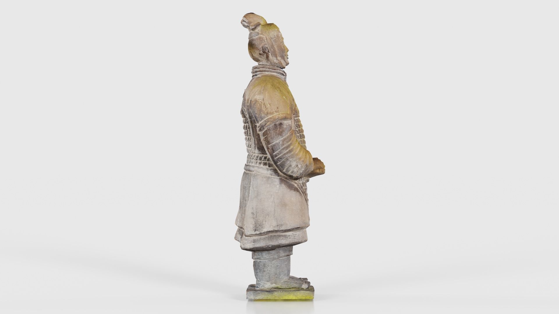 Terracotta Warrior Weathered Low-poly 3D model_19
