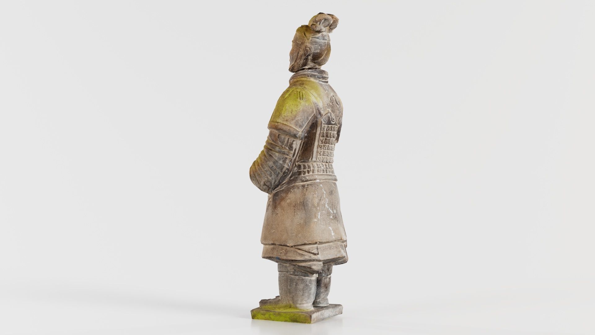 Terracotta Warrior Weathered Low-poly 3D model_4