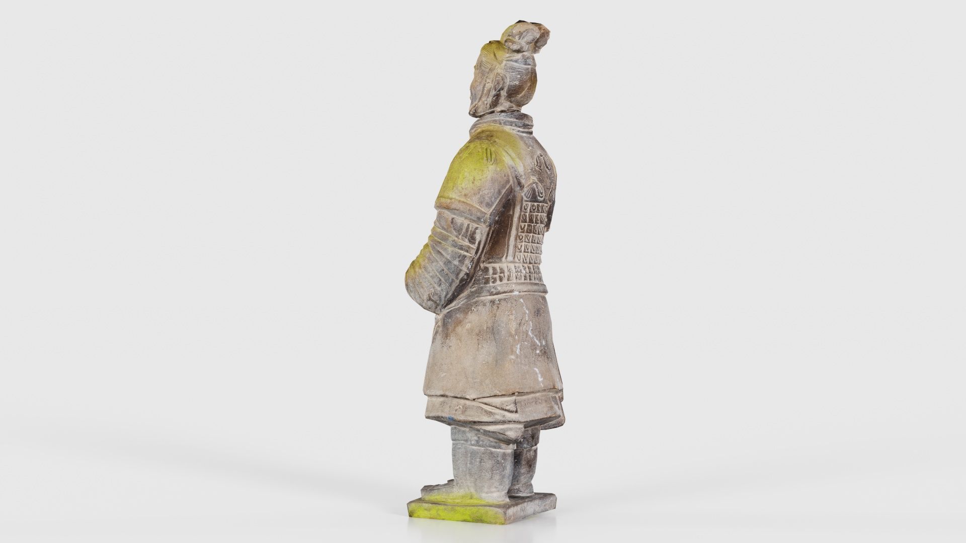 Terracotta Warrior Weathered Low-poly 3D model_24