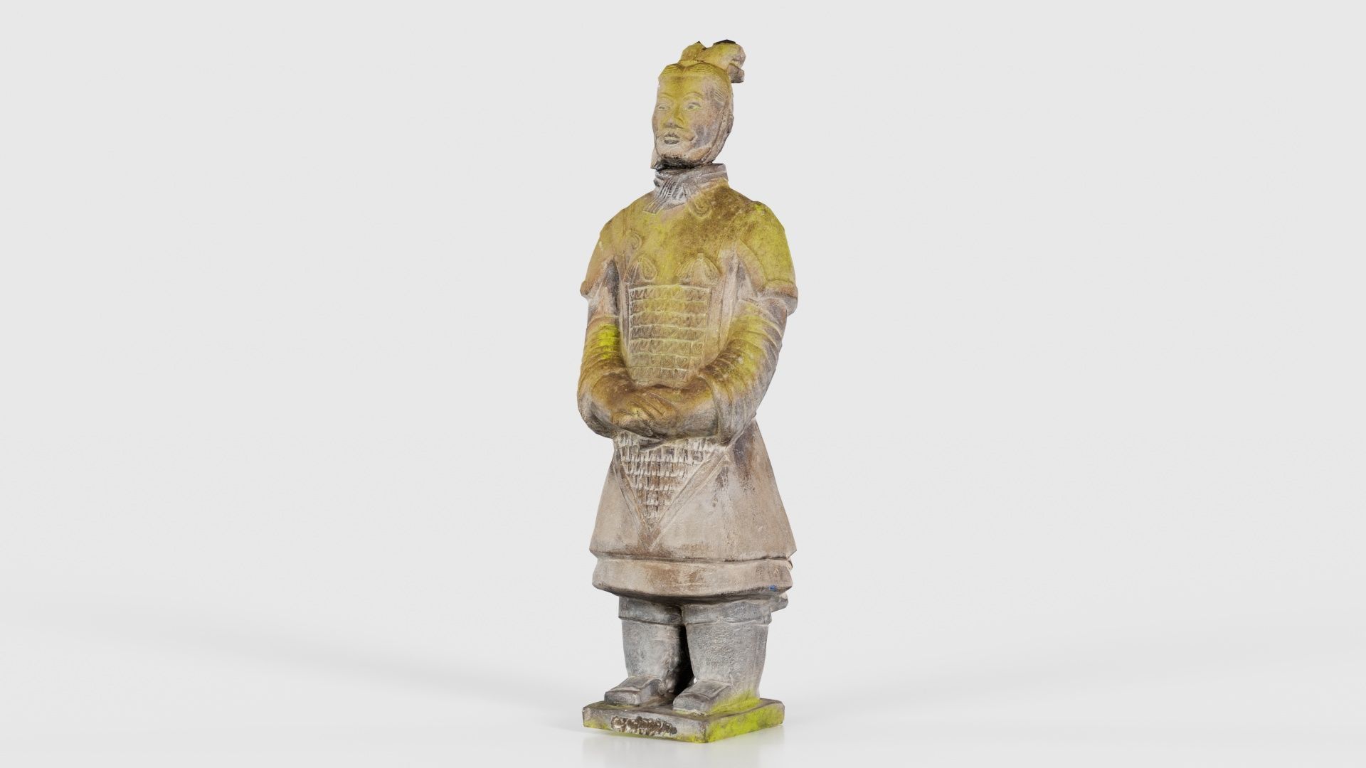 Terracotta Warrior Weathered Low-poly 3D model_15