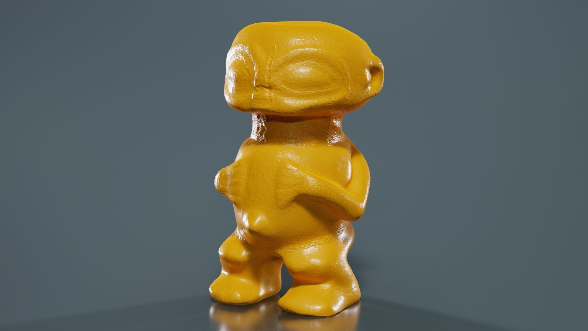 Wooden Figure Statue Female Low-poly 3D model_12