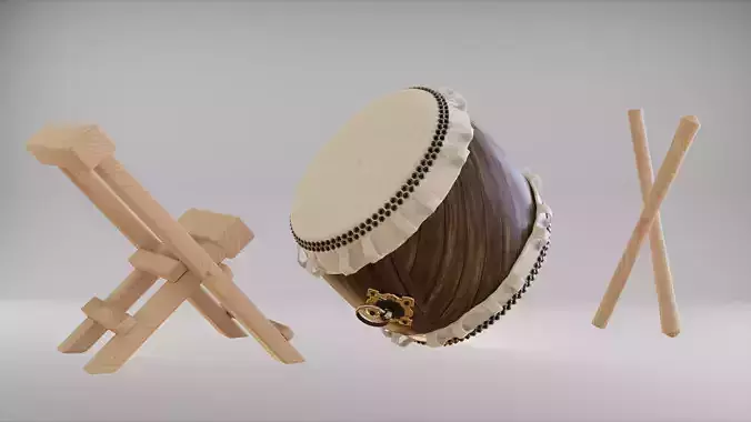 modelos de taiko - Taiko Drum Set 3D model