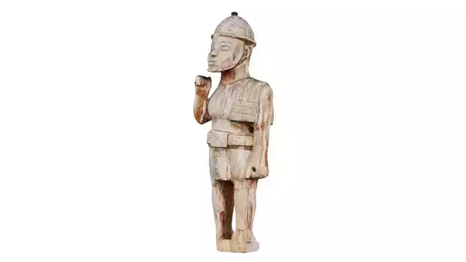 Wooden Soldier Wood Carved