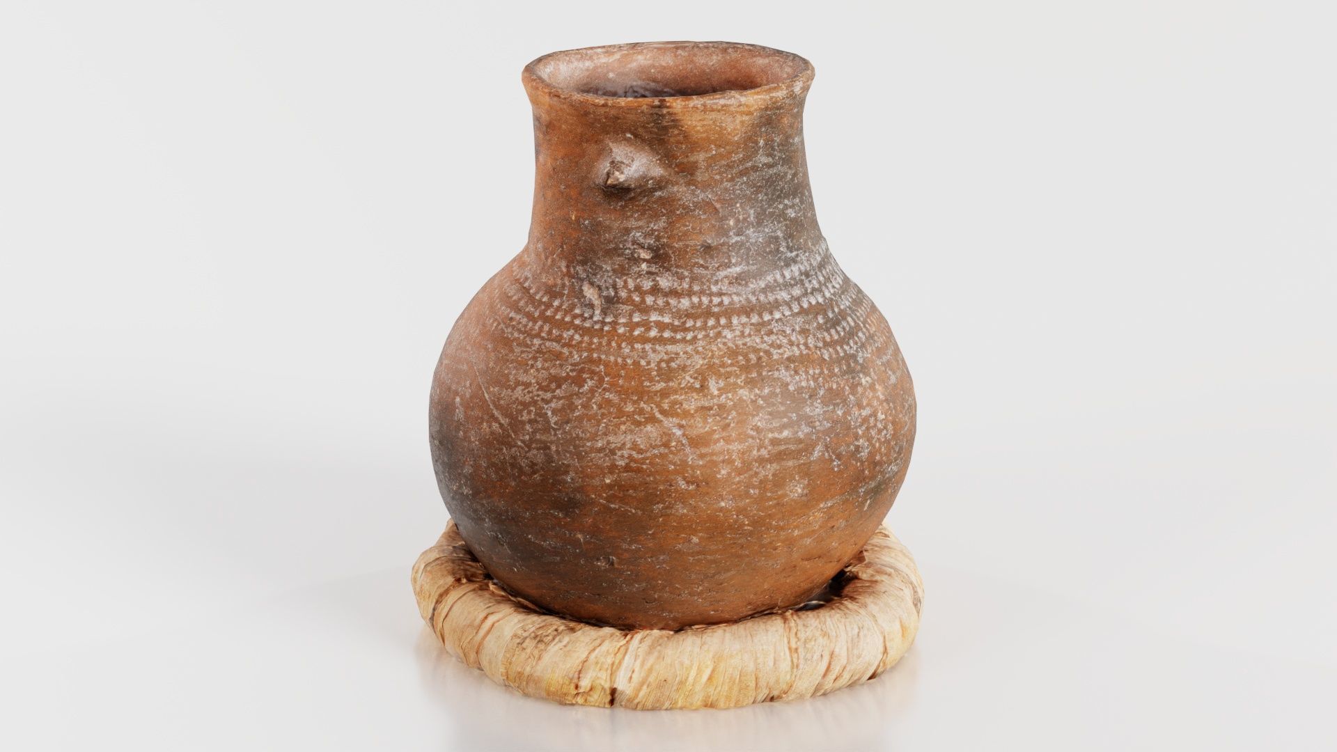 Wooden Vase Low-poly 3D model_4