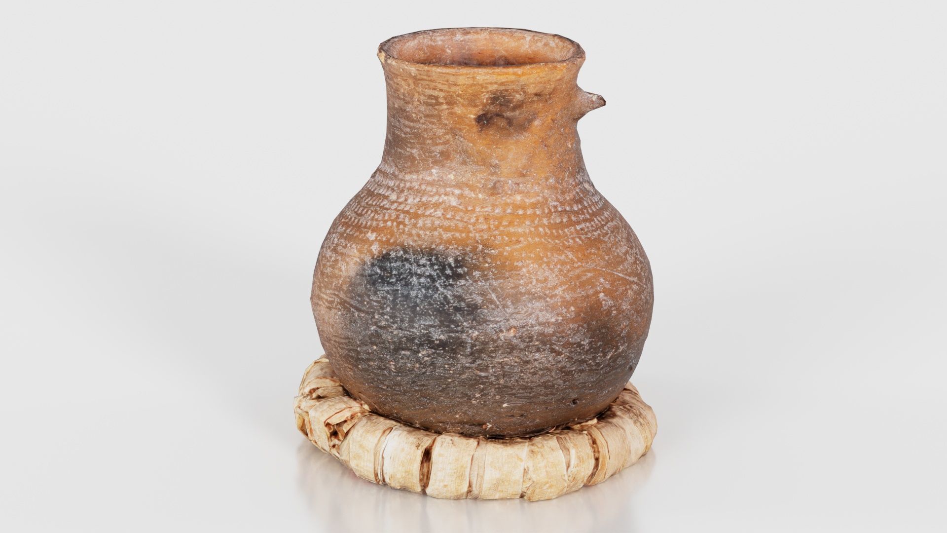 Wooden Vase Low-poly 3D model_20