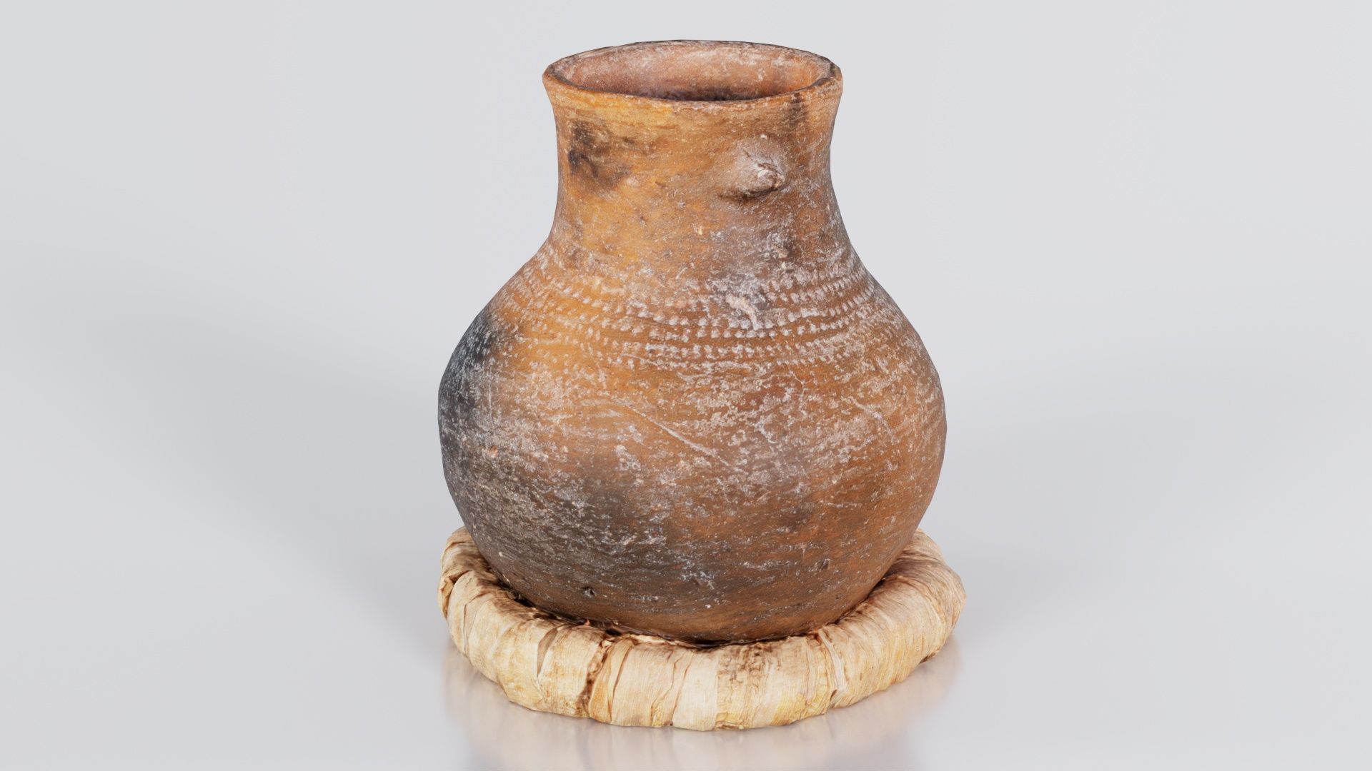 Wooden Vase Low-poly 3D model_6