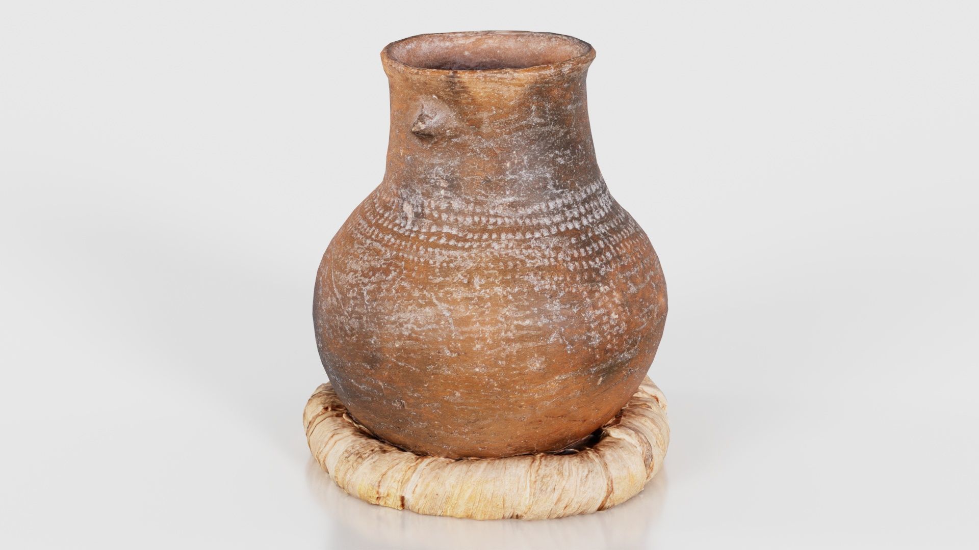 Wooden Vase Low-poly 3D model_16