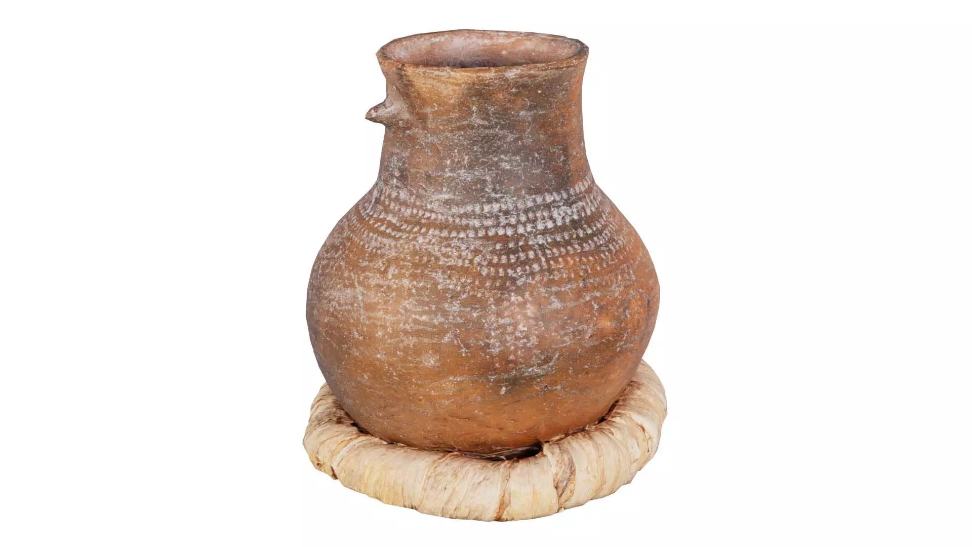 Wooden Vase Low-poly 3D model_0