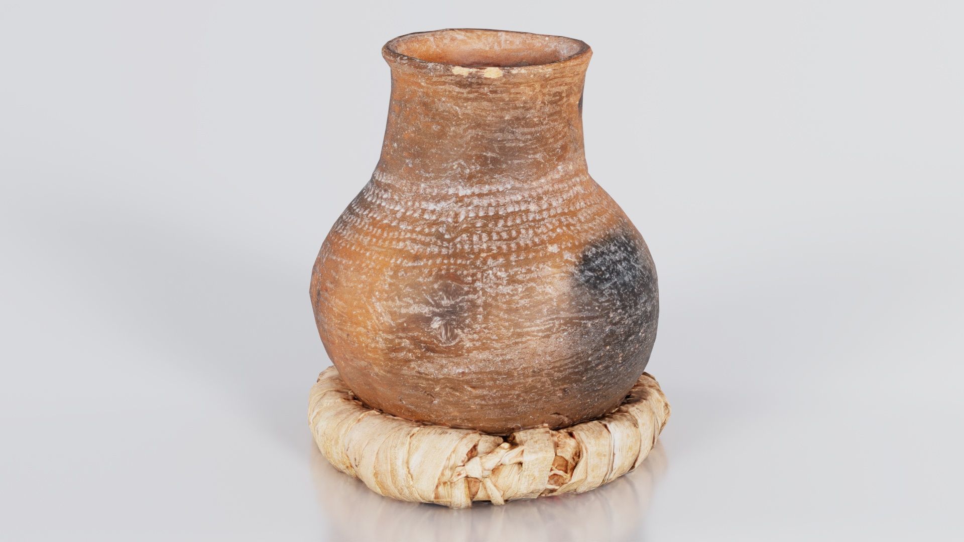 Wooden Vase Low-poly 3D model_2