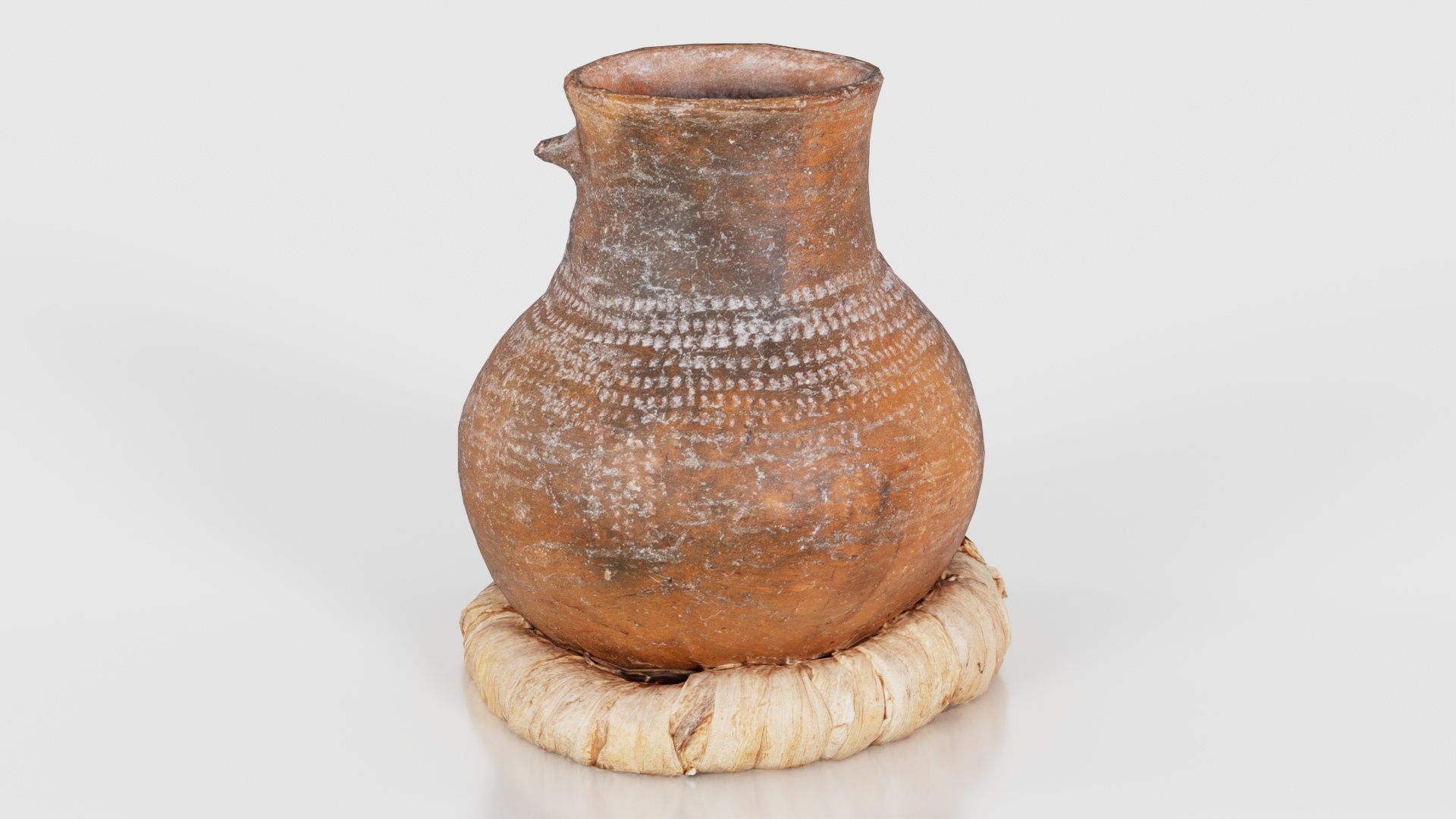 Wooden Vase Low-poly 3D model_26