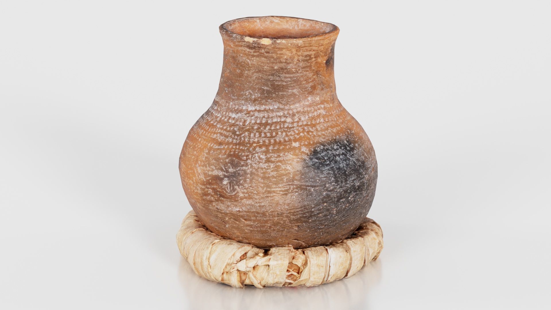 Wooden Vase Low-poly 3D model_22