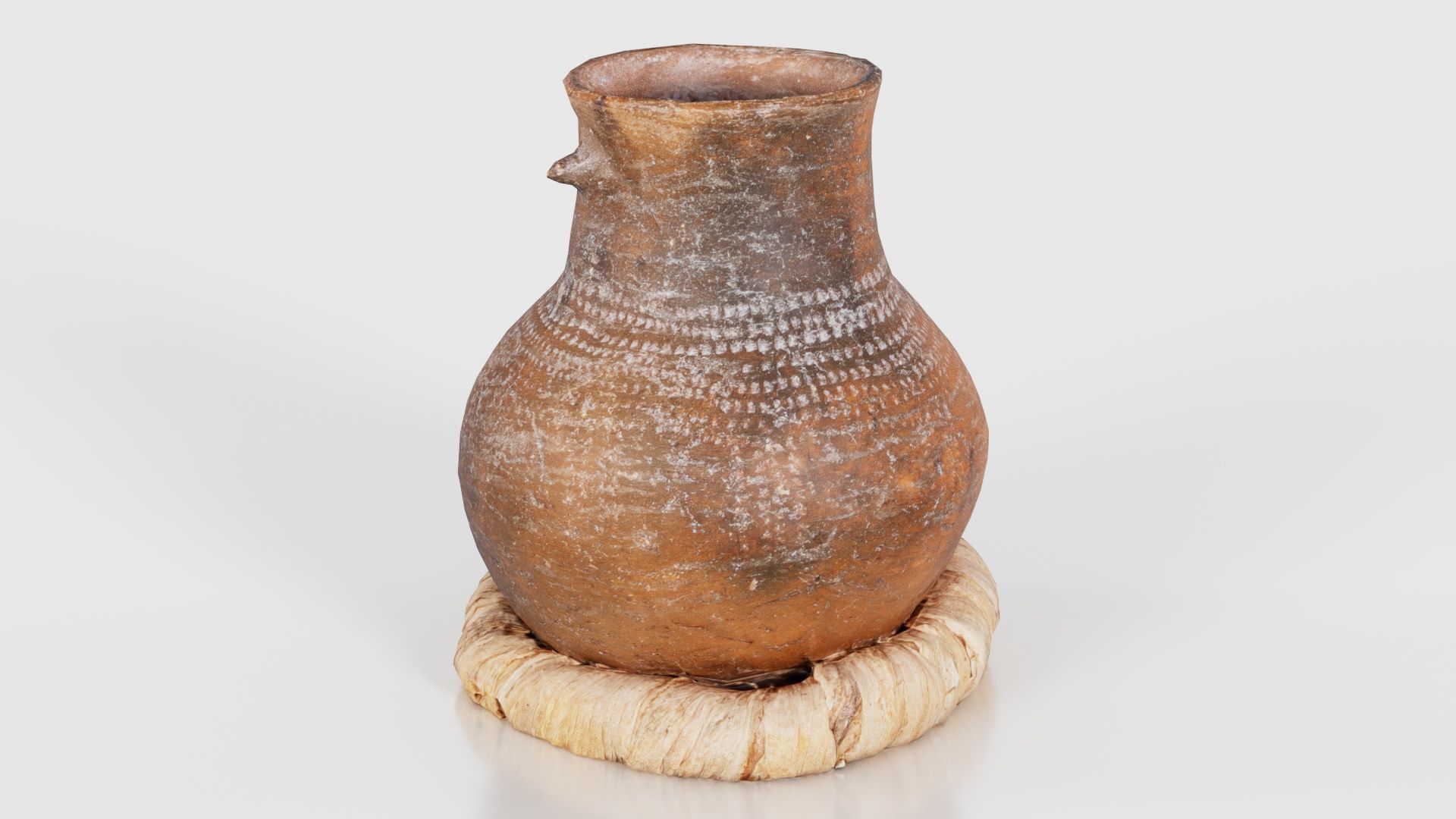 Wooden Vase Low-poly 3D model_15