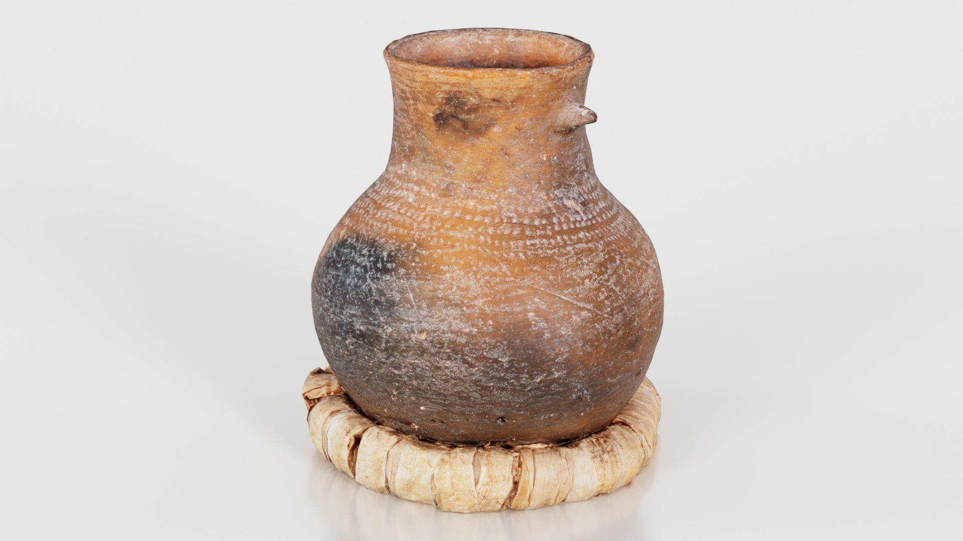 Wooden Vase Low-poly 3D model_19