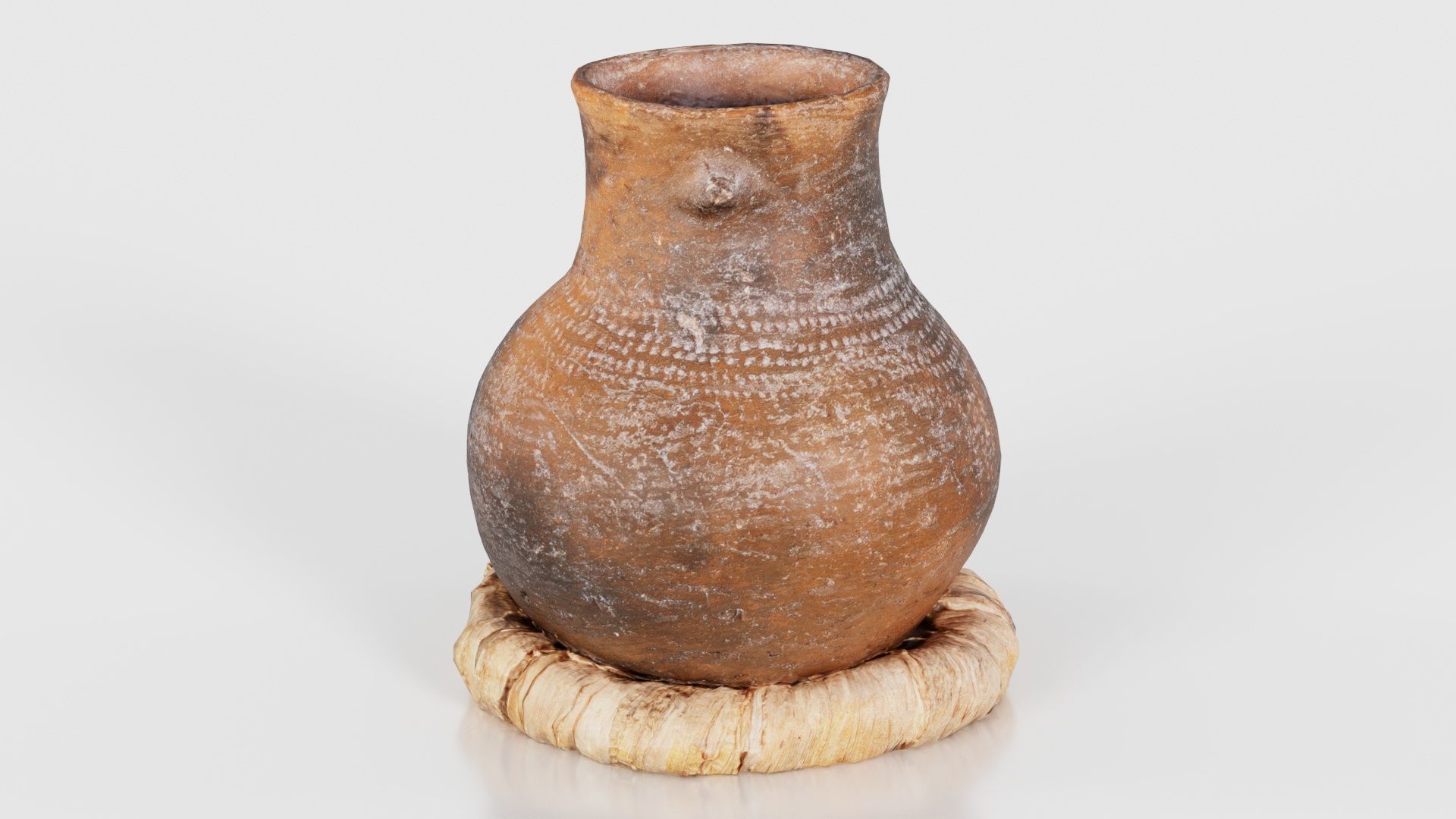 Wooden Vase Low-poly 3D model_17