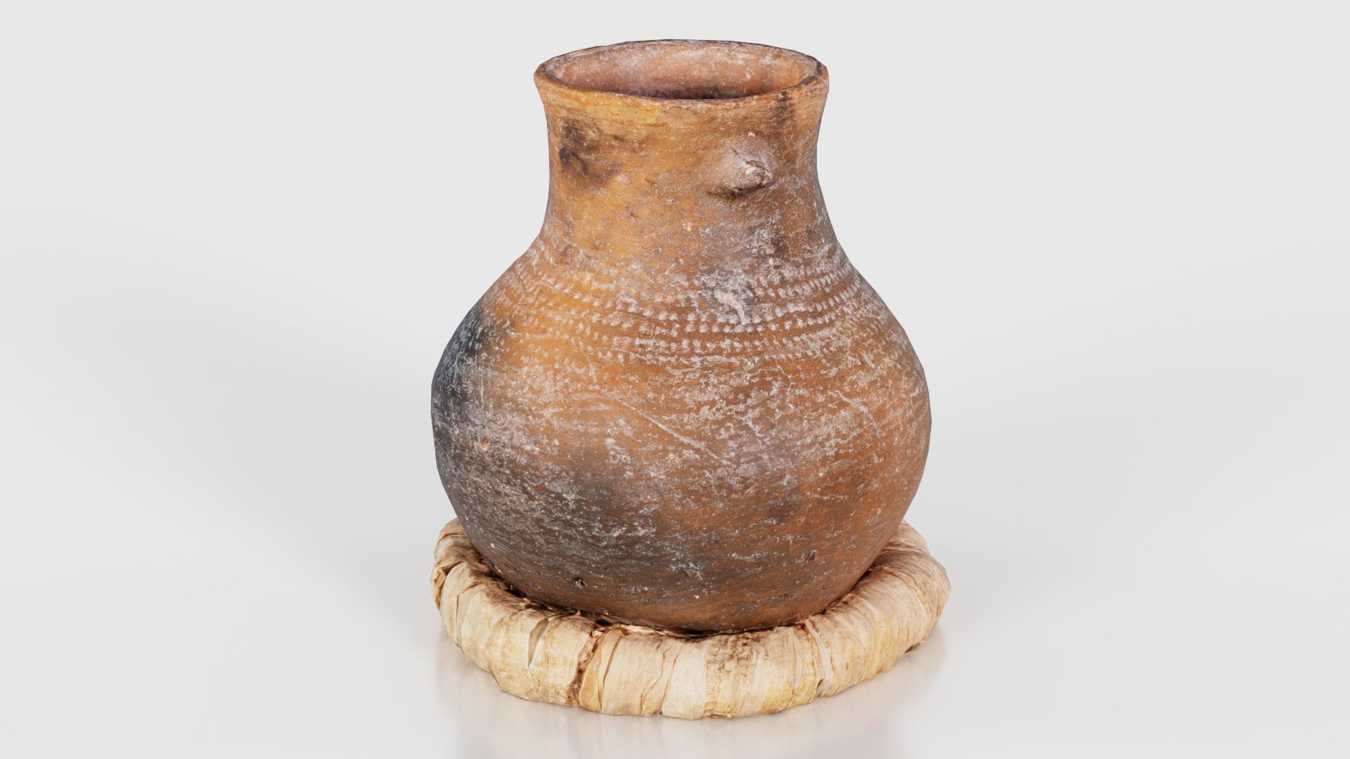 Wooden Vase Low-poly 3D model_18