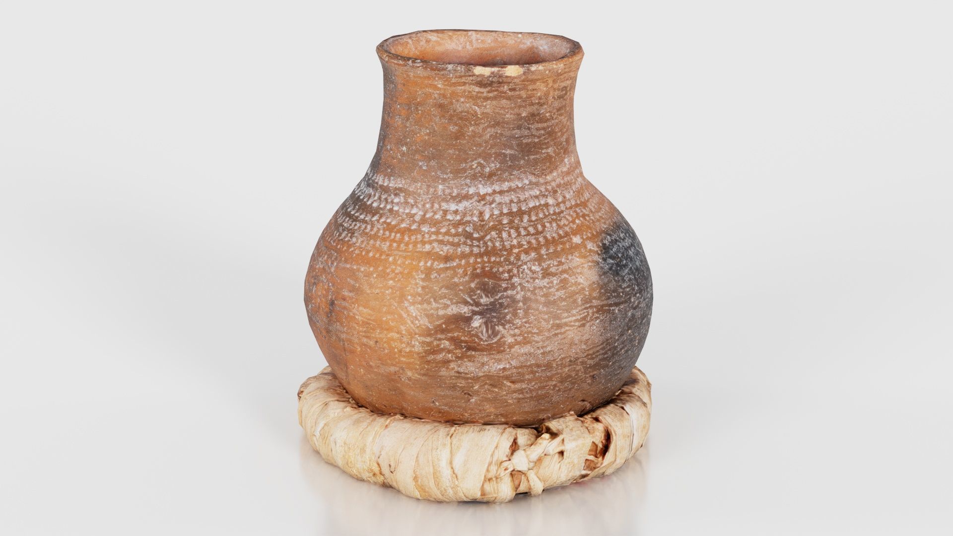 Wooden Vase Low-poly 3D model_23