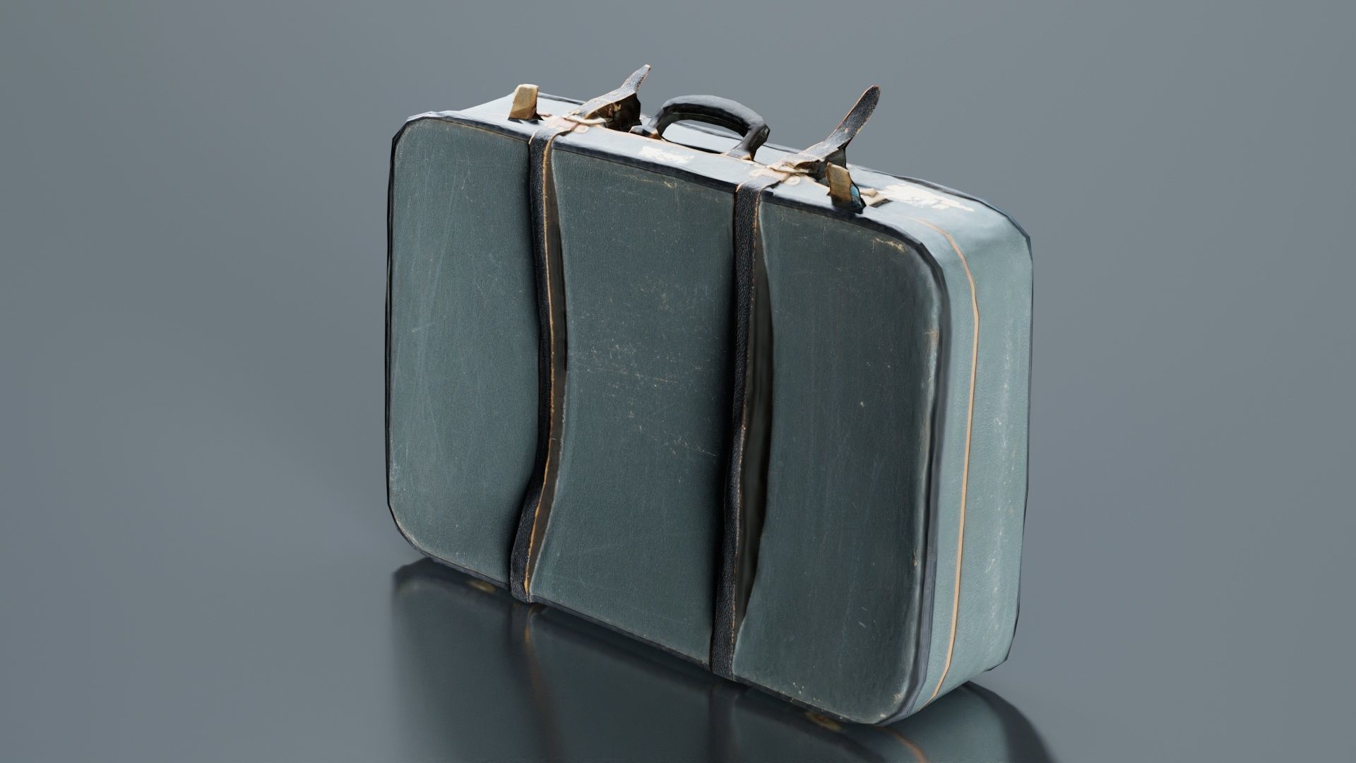 Suitcase 1 Low-poly 3D model_4