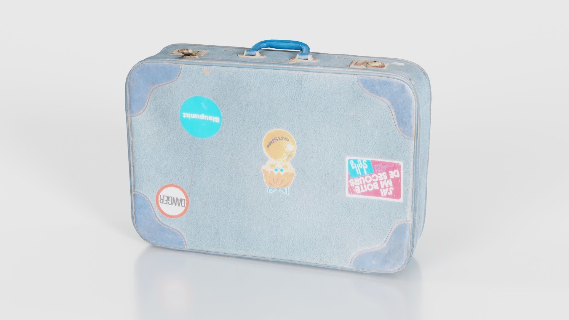 Suitcase 11 Low-poly 3D model_16