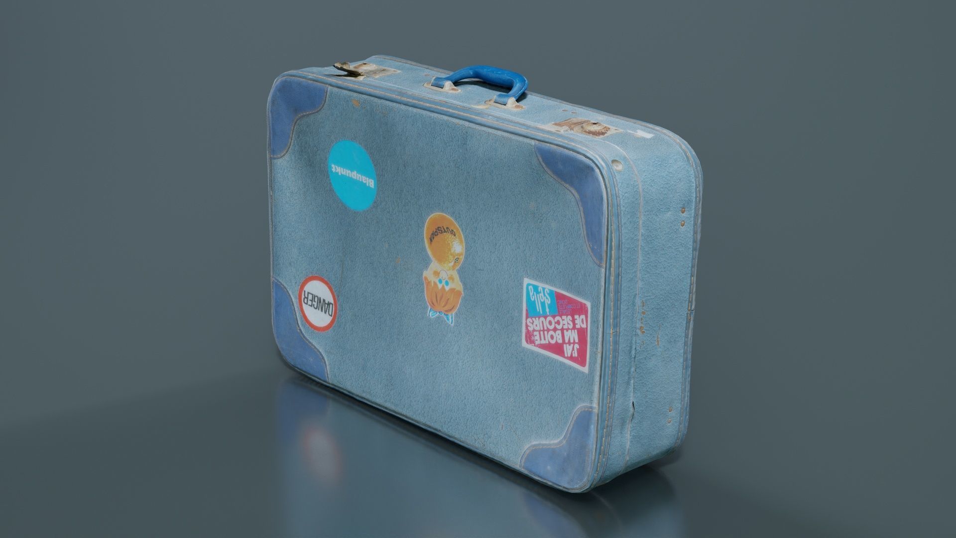 Suitcase 11 Low-poly 3D model_7