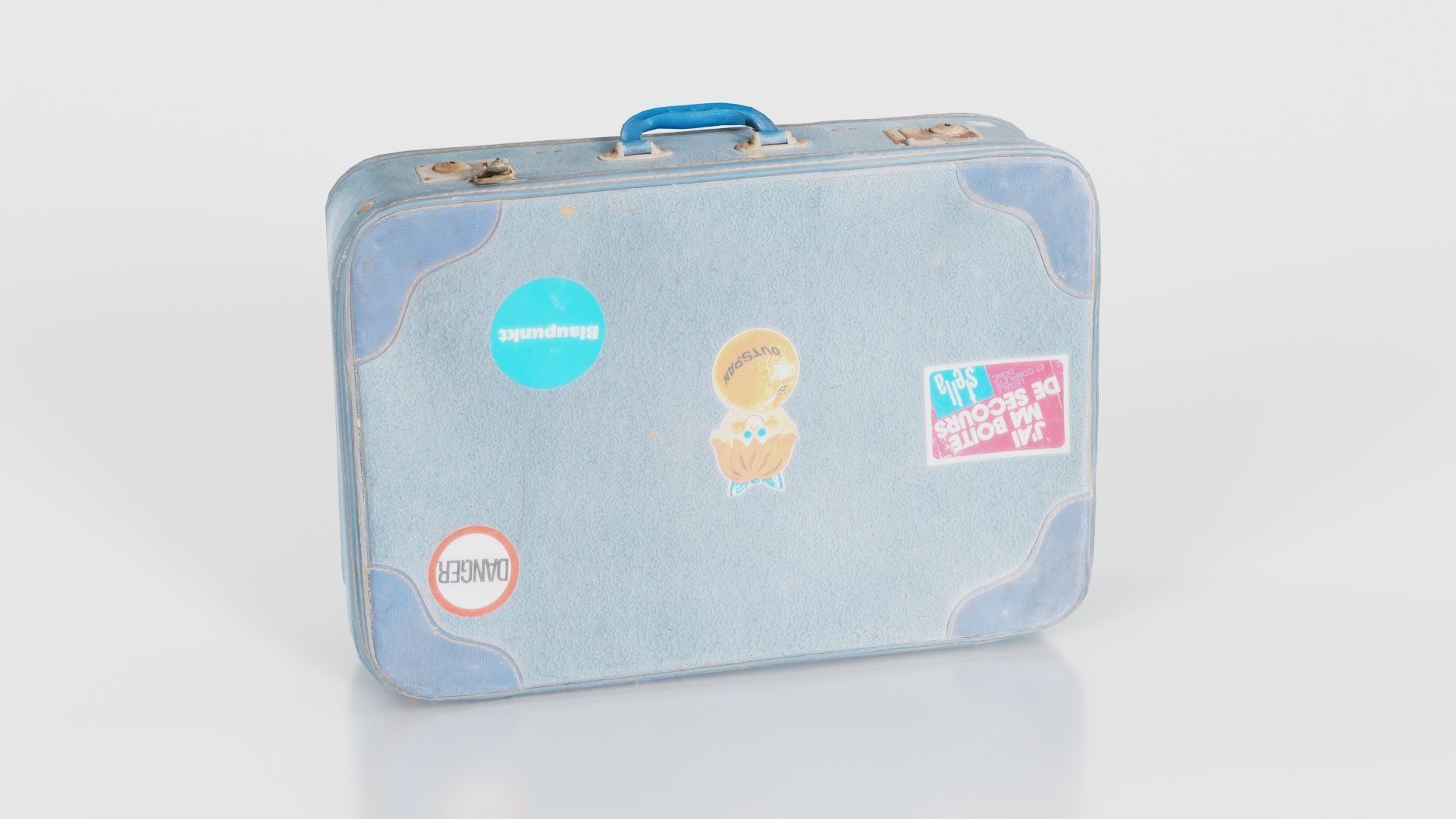 Suitcase 11 Low-poly 3D model_17