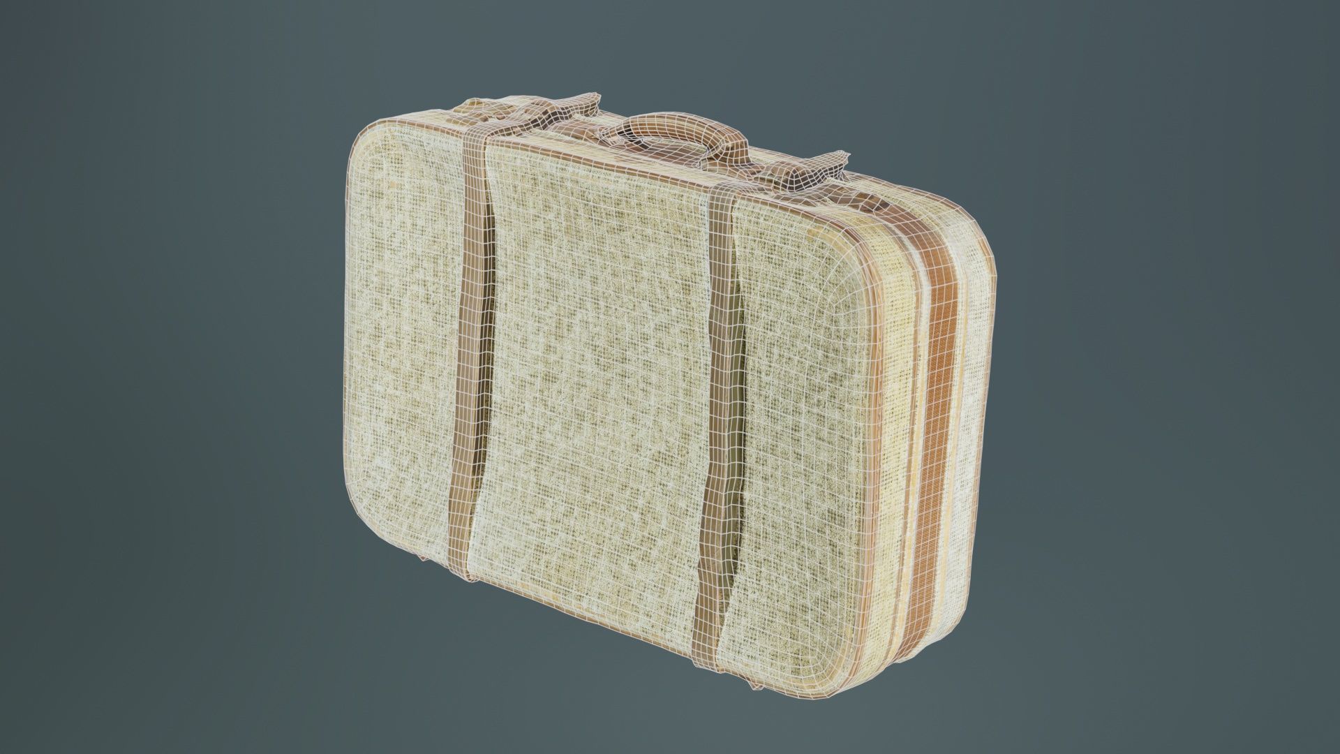 Suitcase 13 Low-poly 3D model_9