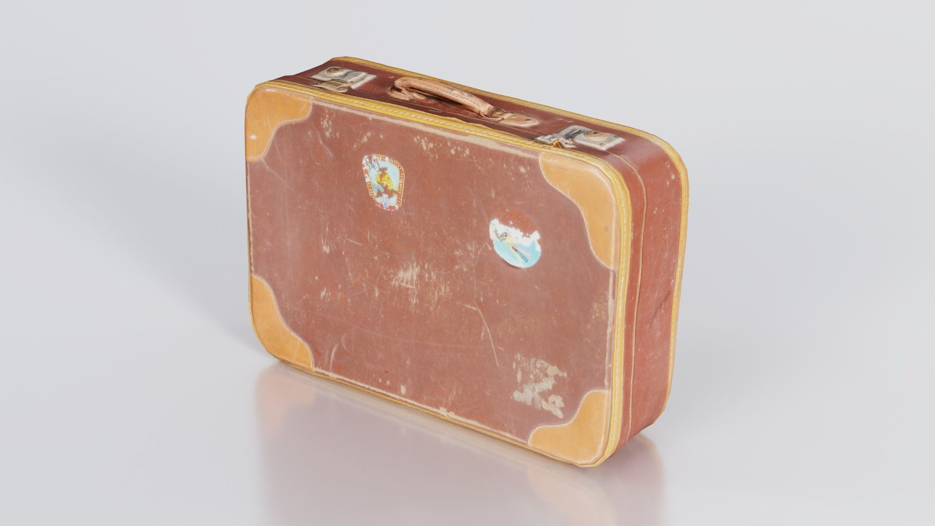 Suitcase 2 Low-poly 3D model_5