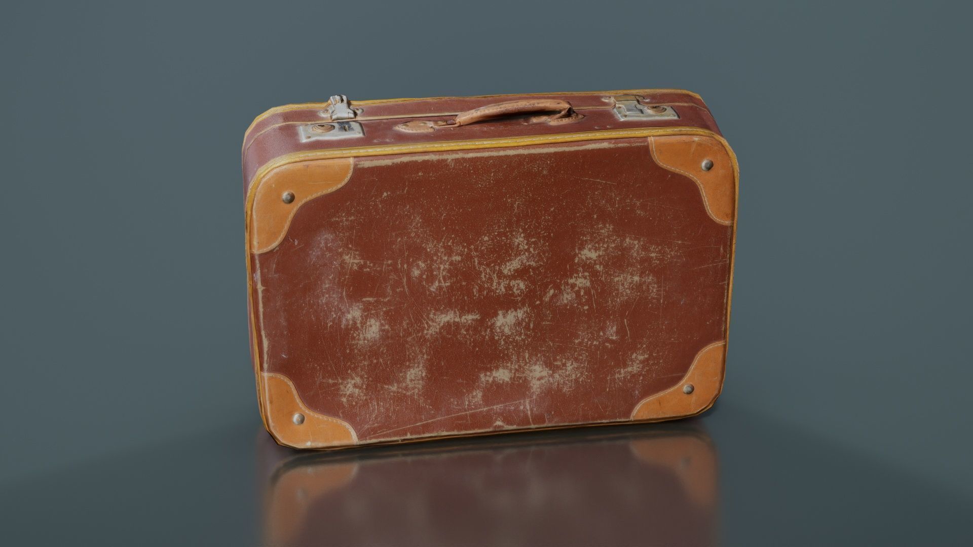 Suitcase 2 Low-poly 3D model_3